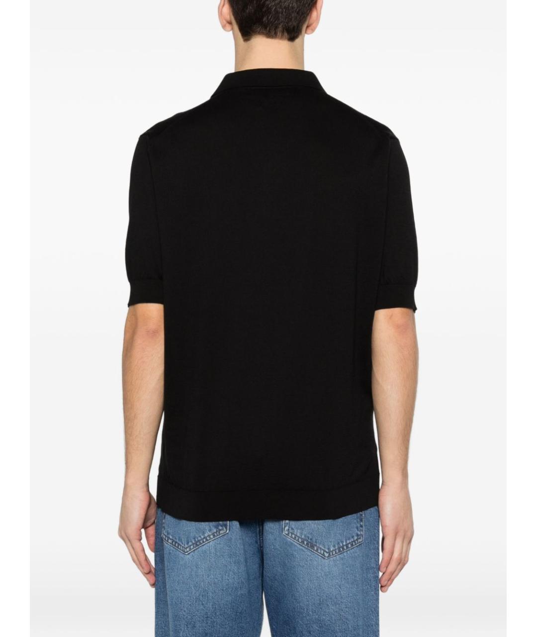 LARDINI Черная хлопковая футболка, фото 2