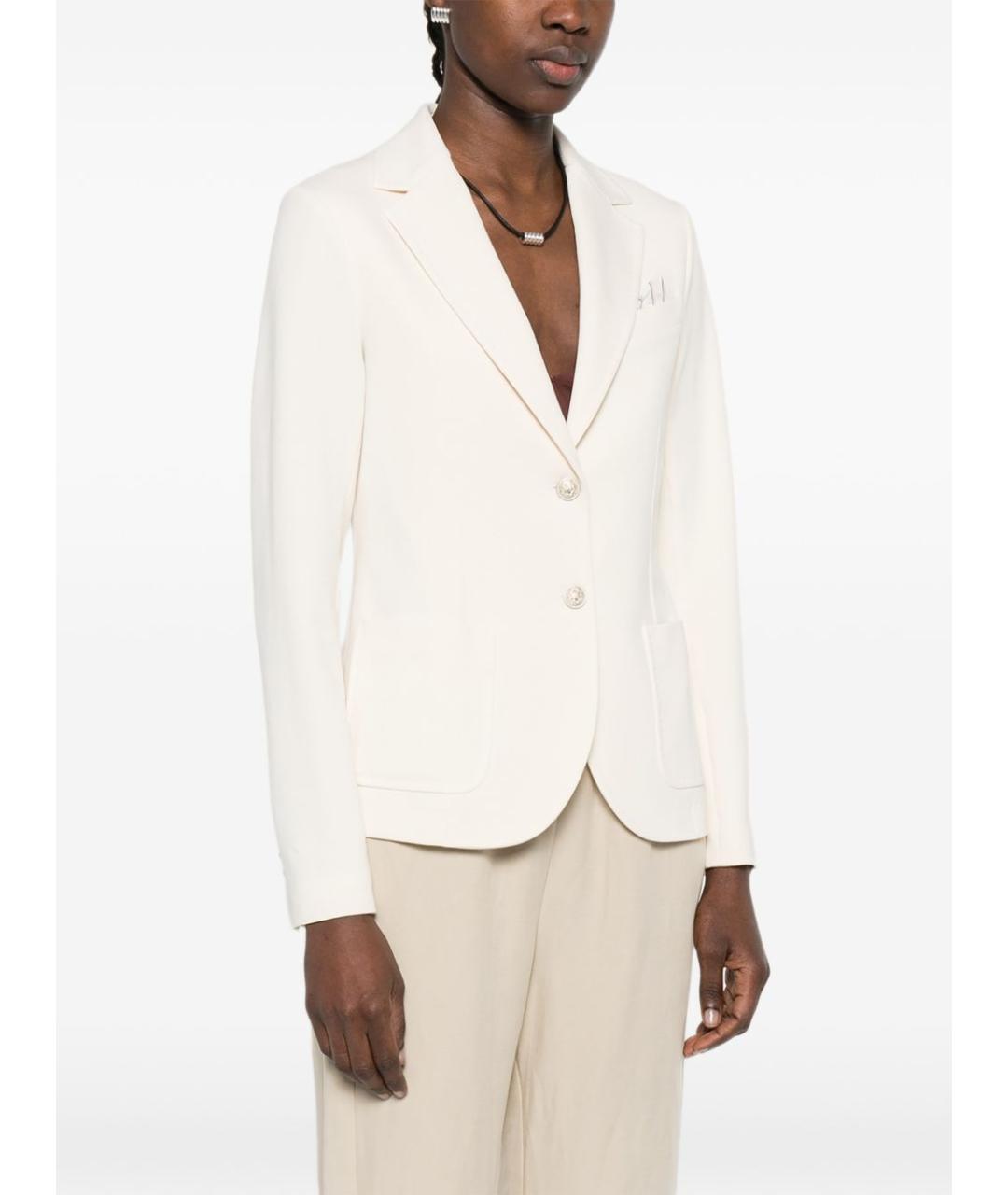 CIRCOLO 1901 Белый хлопковый жакет/пиджак, фото 4