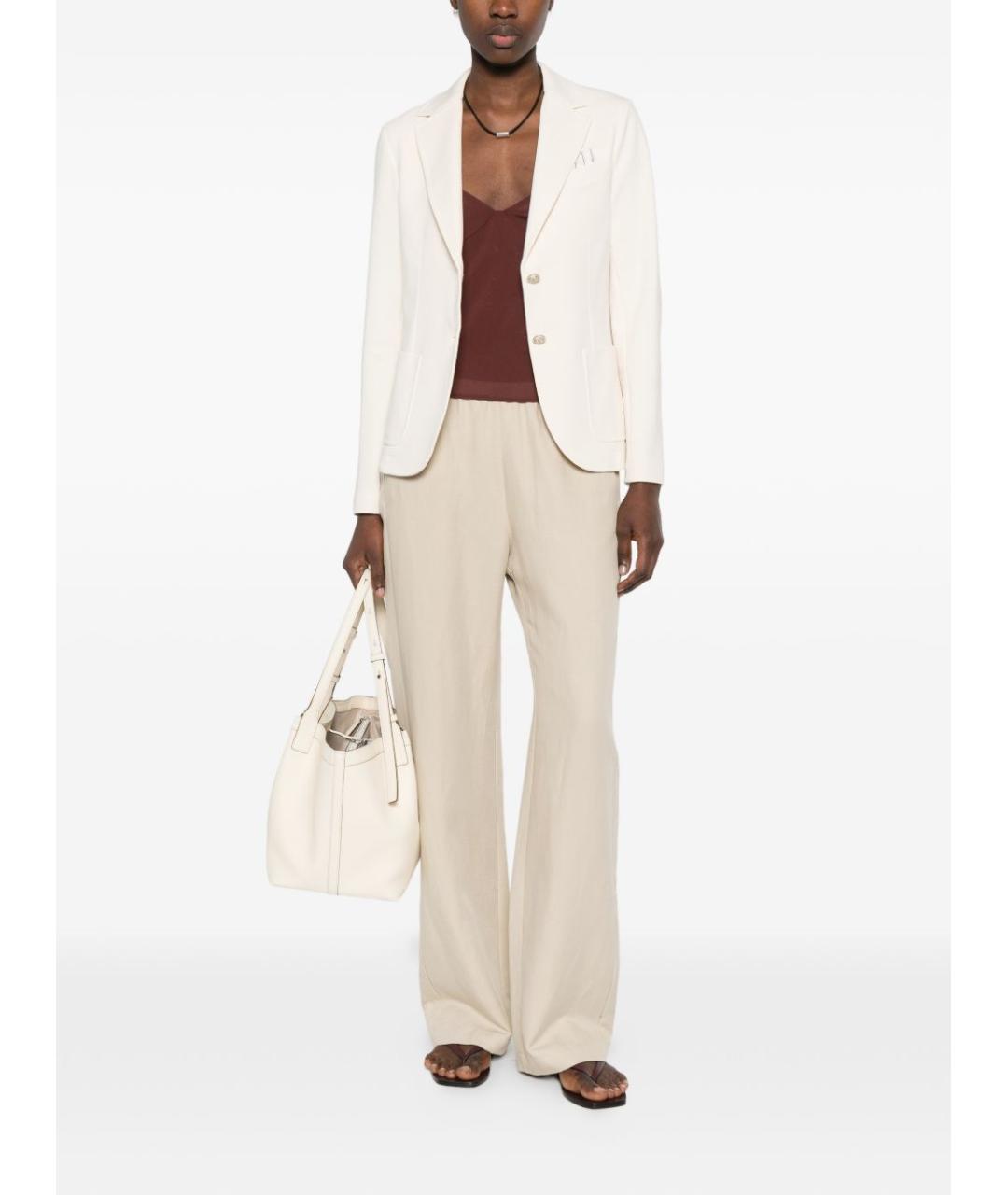 CIRCOLO 1901 Белый хлопковый жакет/пиджак, фото 3