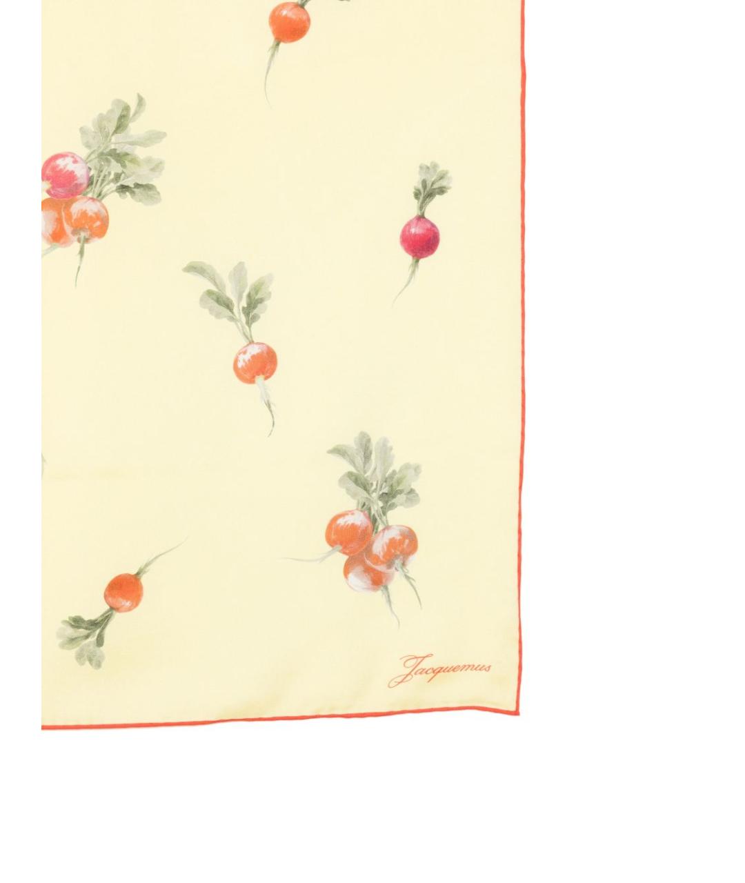 JACQUEMUS Желтый шелковый шарф, фото 2