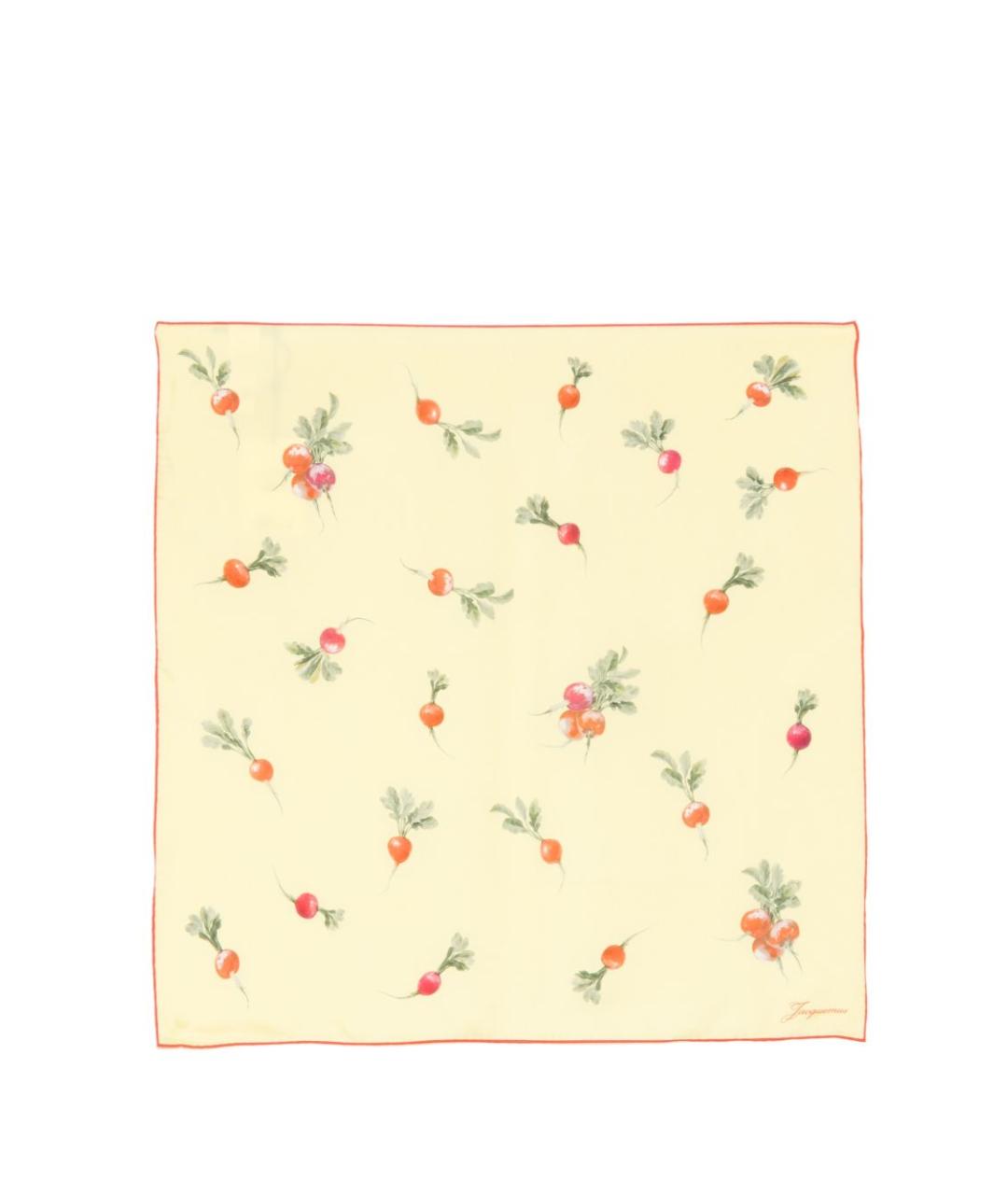 JACQUEMUS Желтый шелковый шарф, фото 1