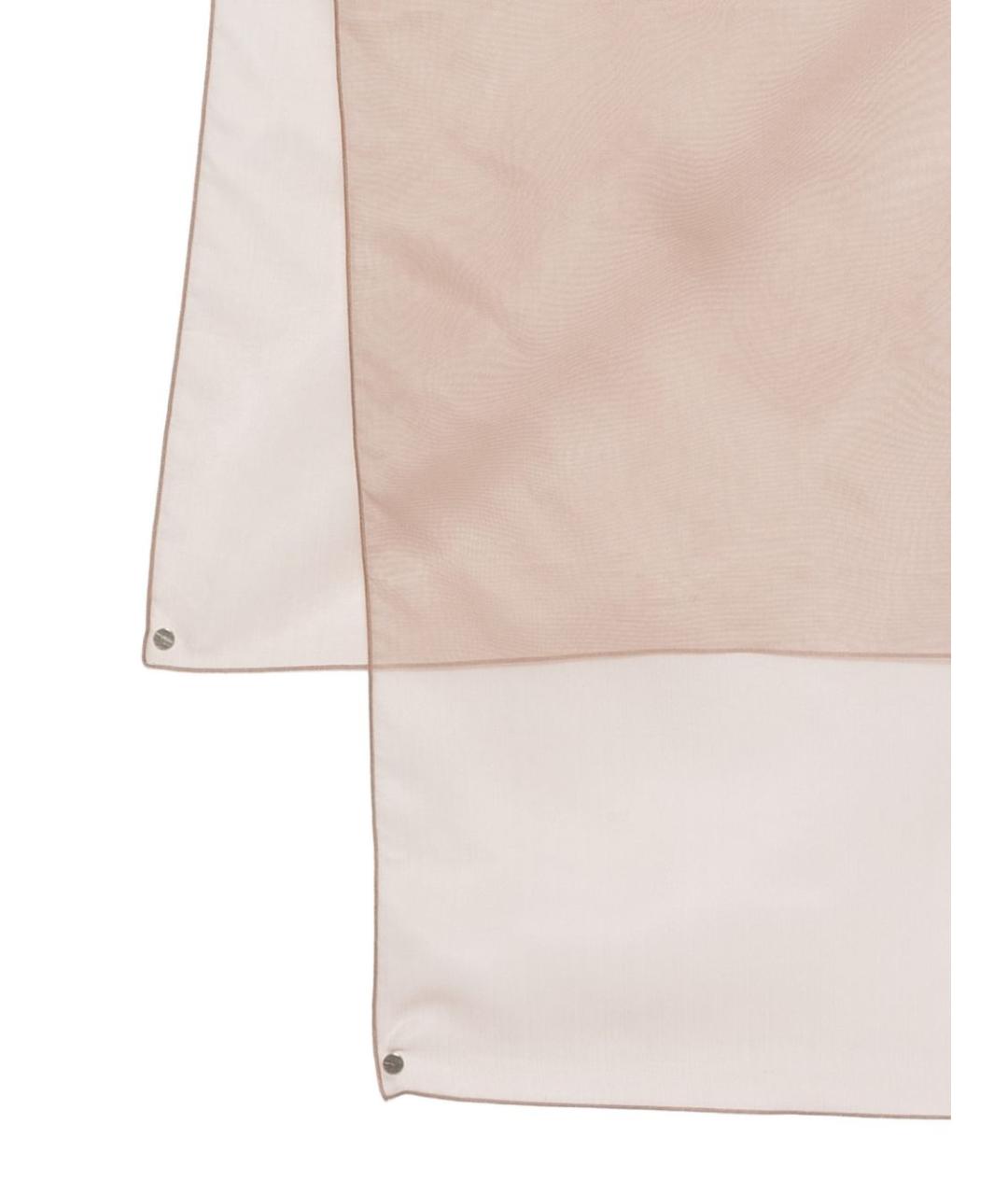 D.EXTERIOR Коричневый шелковый шарф, фото 2