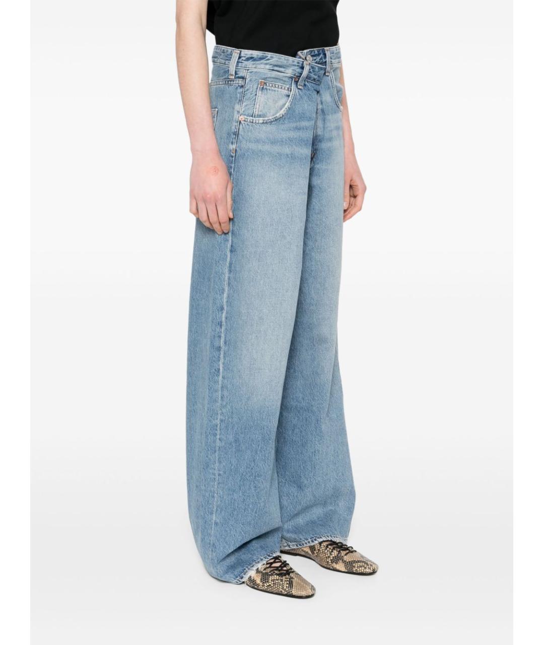 AGOLDE Синие хлопковые прямые джинсы, фото 2