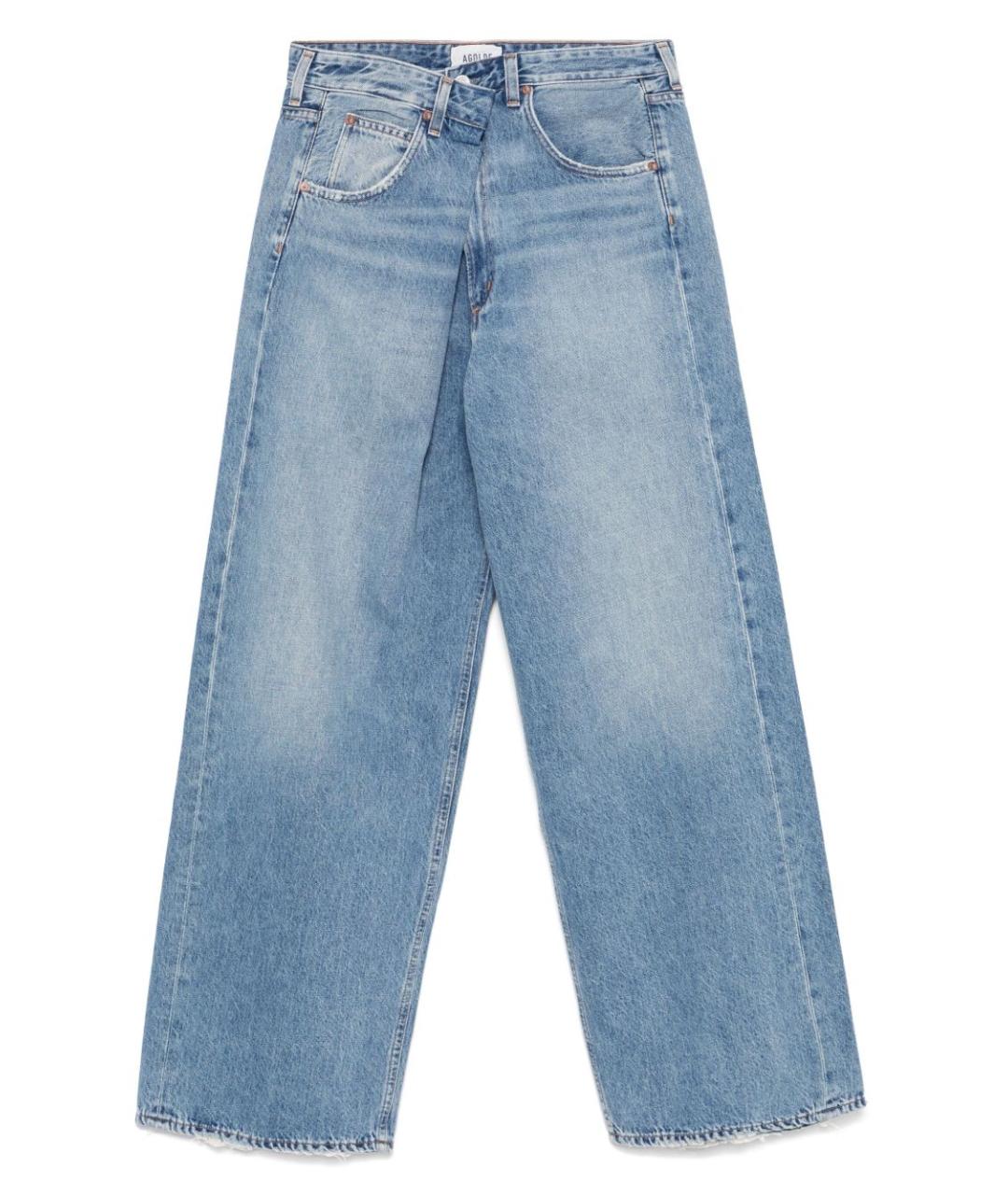 AGOLDE Синие хлопковые прямые джинсы, фото 1