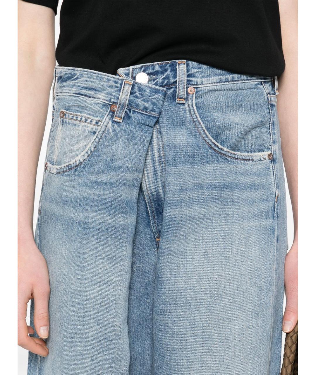 AGOLDE Синие хлопковые прямые джинсы, фото 4