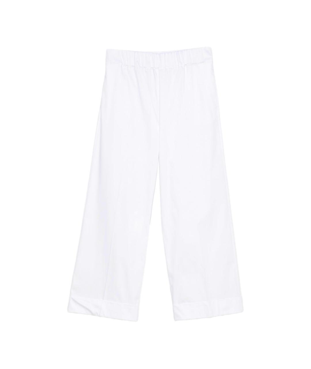 D.EXTERIOR Белые хлопковые прямые брюки, фото 1