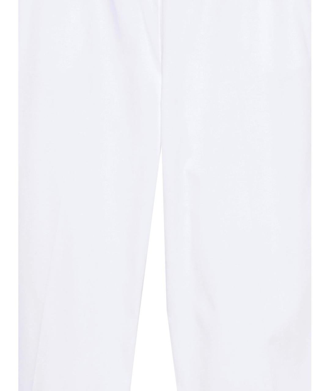 D.EXTERIOR Белые хлопковые прямые брюки, фото 3