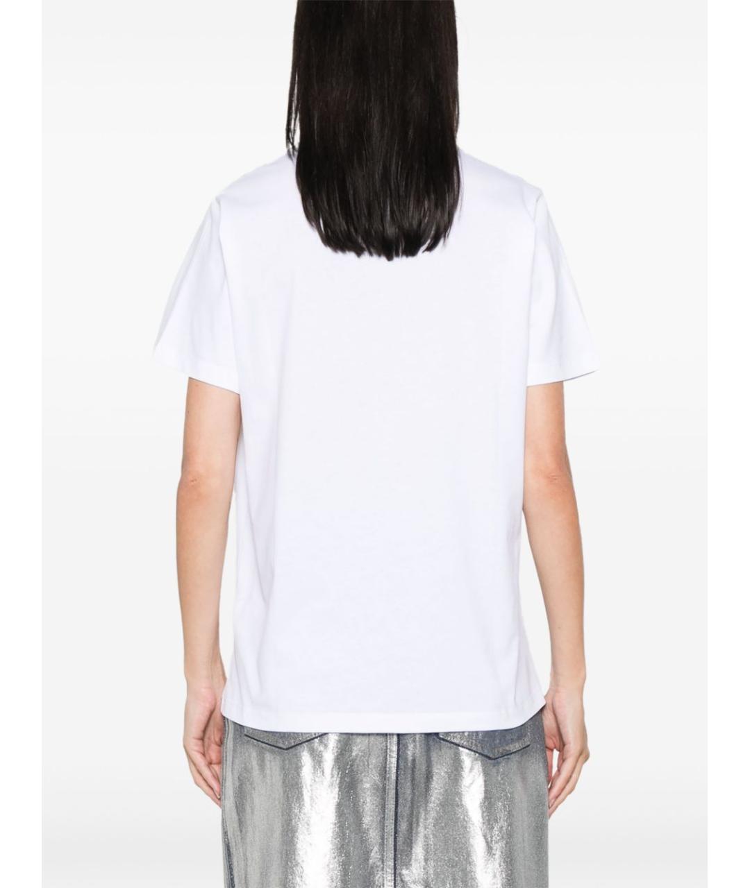 GANNI Белая хлопковая футболка, фото 4