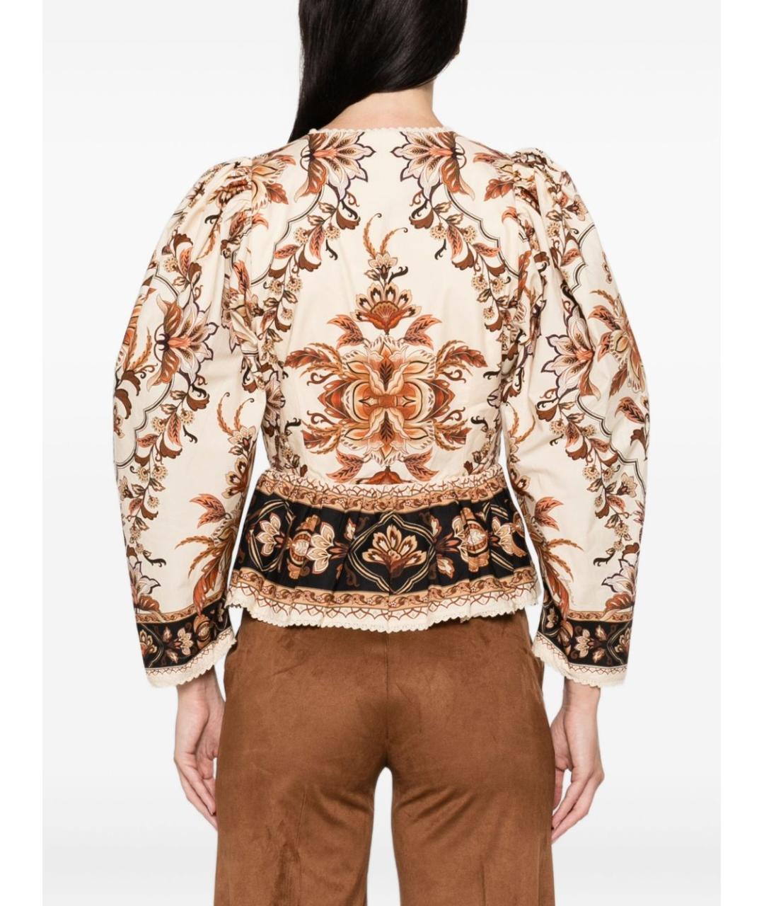 FARM RIO Бежевая вискозная рубашка, фото 5