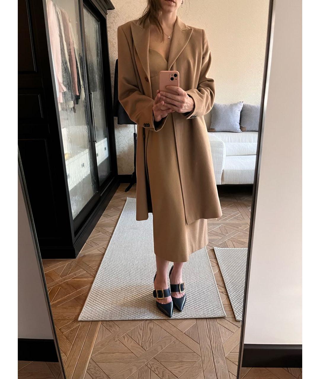 MAX MARA STUDIO Коричневое кашемировое пальто, фото 5