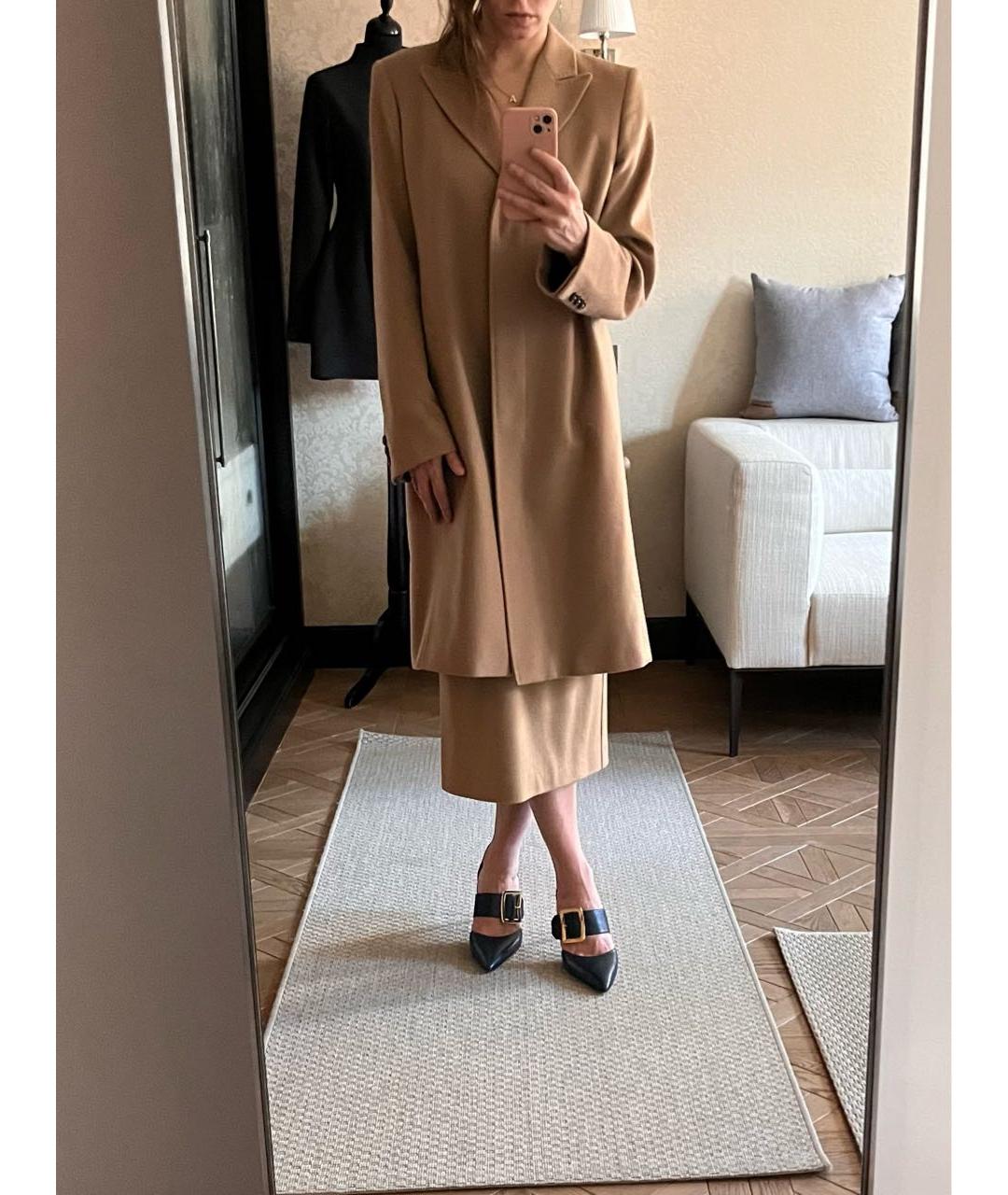 MAX MARA STUDIO Коричневое кашемировое пальто, фото 4