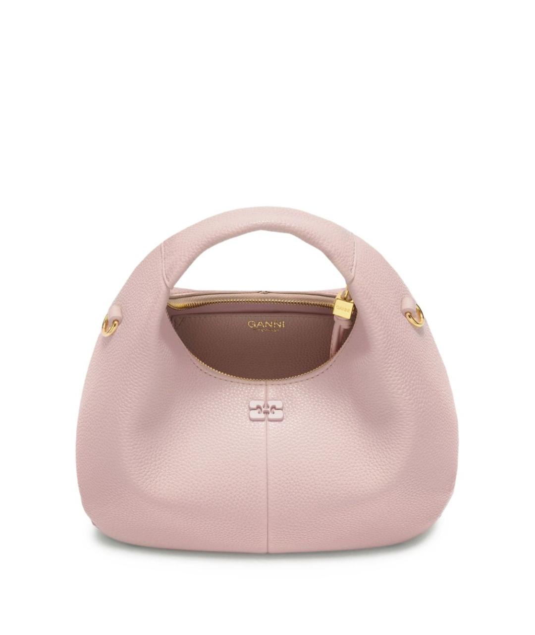 GANNI Розовая сумка тоут из искусственной кожи, фото 5