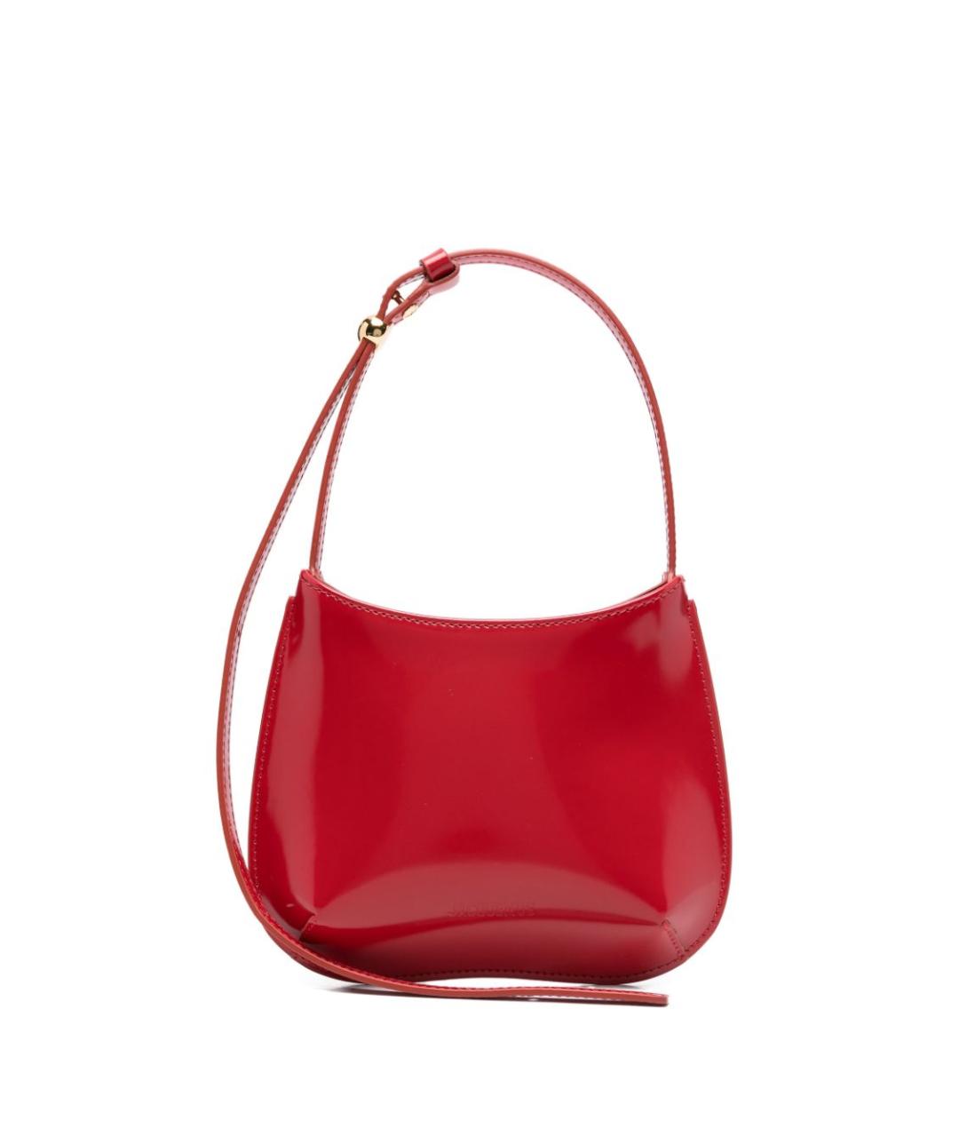 JACQUEMUS Красная кожаная сумка через плечо, фото 1