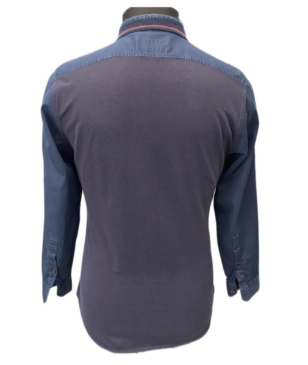 GUCCI Темно-синяя хлопковая кэжуал рубашка, фото 2