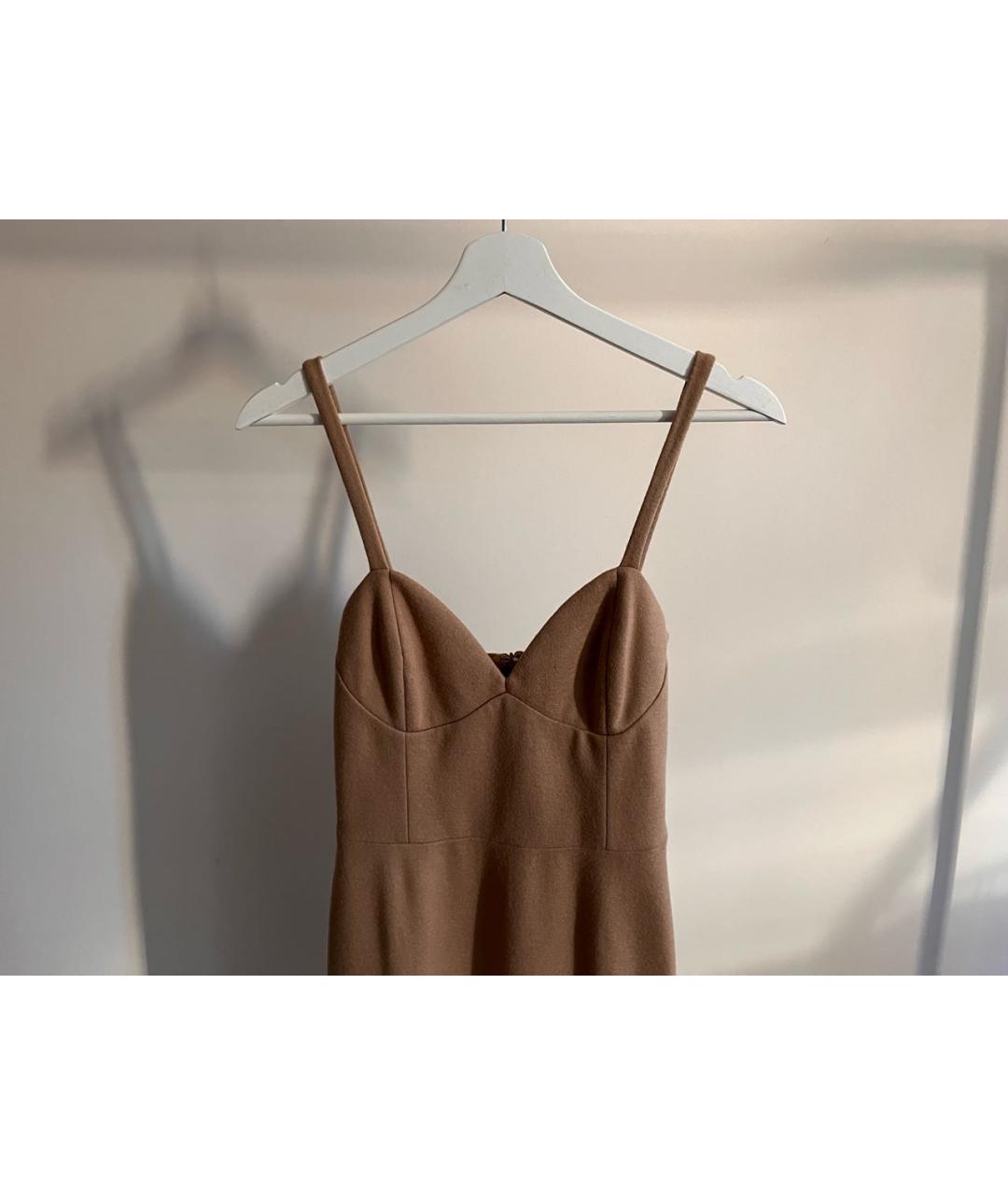 MAX MARA Коричневое шерстяное повседневное платье, фото 2