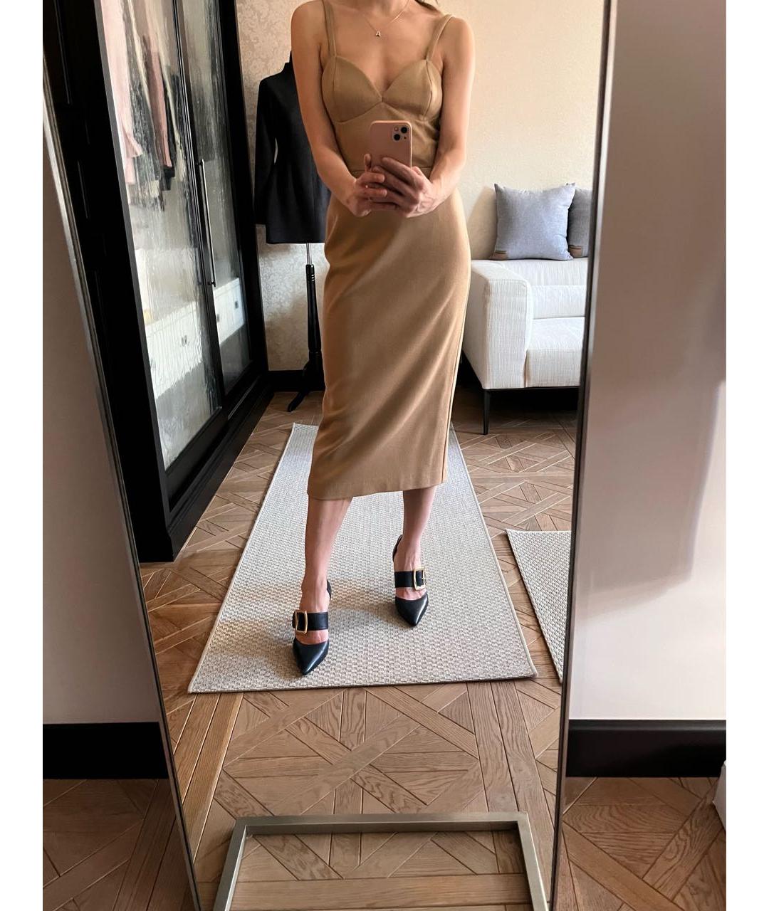 MAX MARA Коричневое шерстяное повседневное платье, фото 3