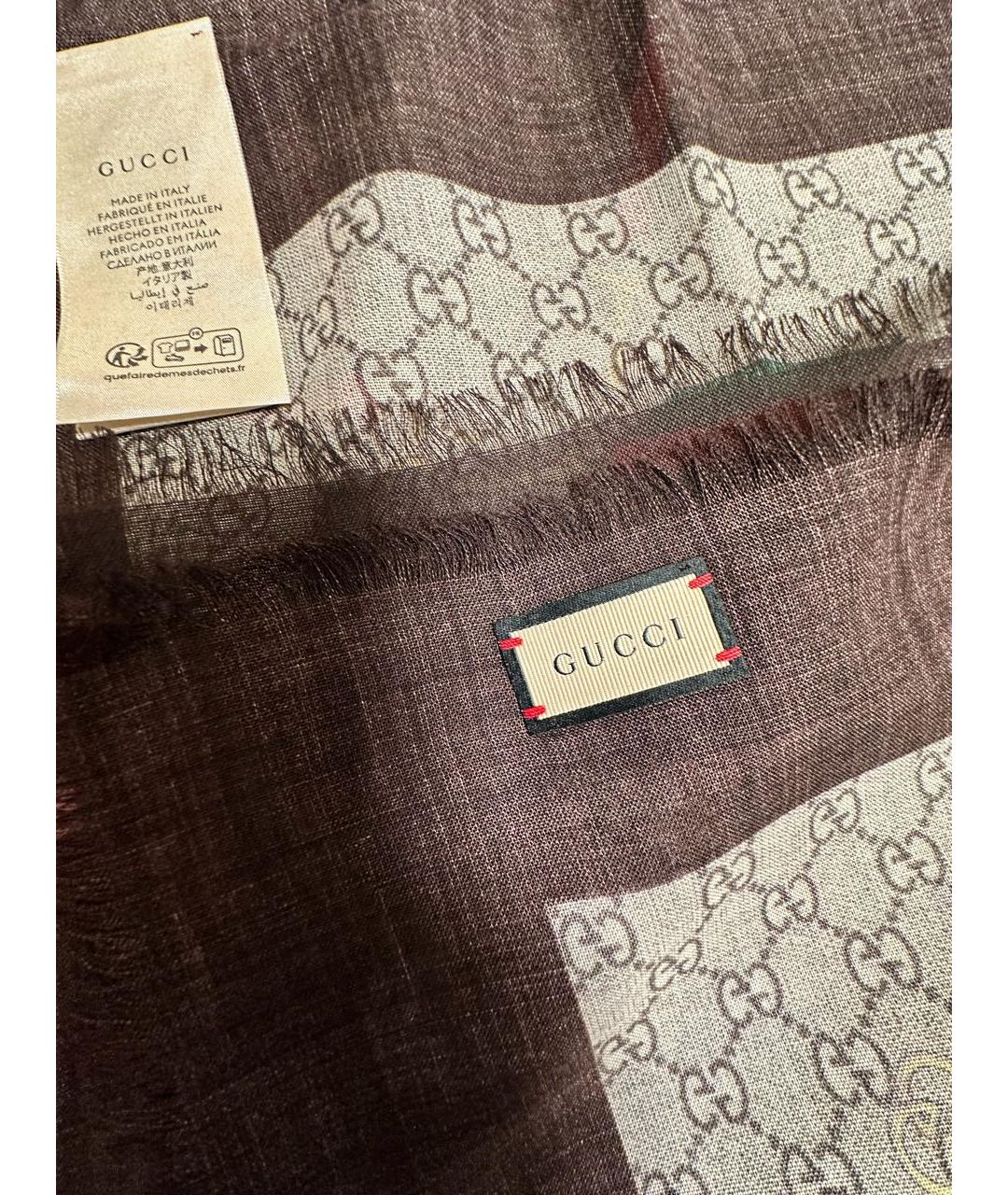 GUCCI Мульти шерстяной платок, фото 3