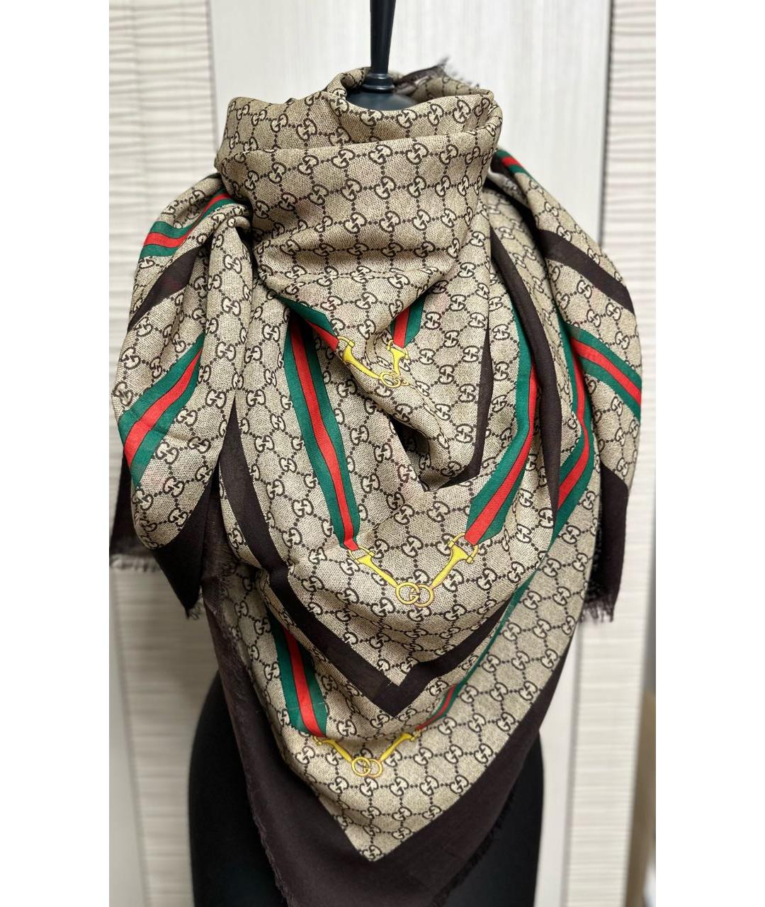 GUCCI Мульти шерстяной платок, фото 2
