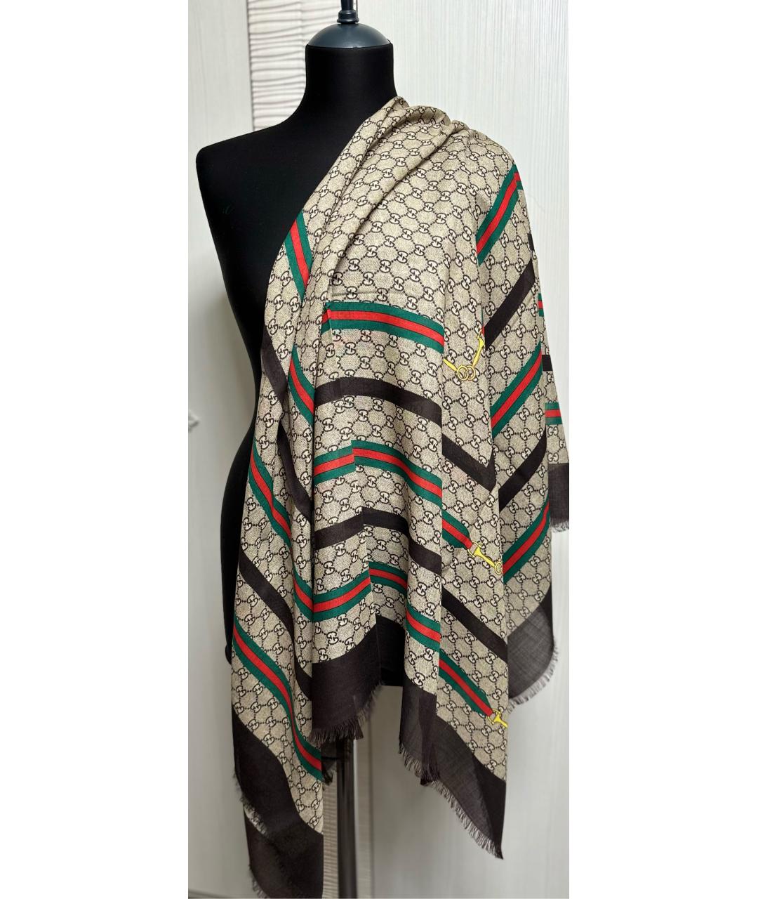 GUCCI Мульти шерстяной платок, фото 5