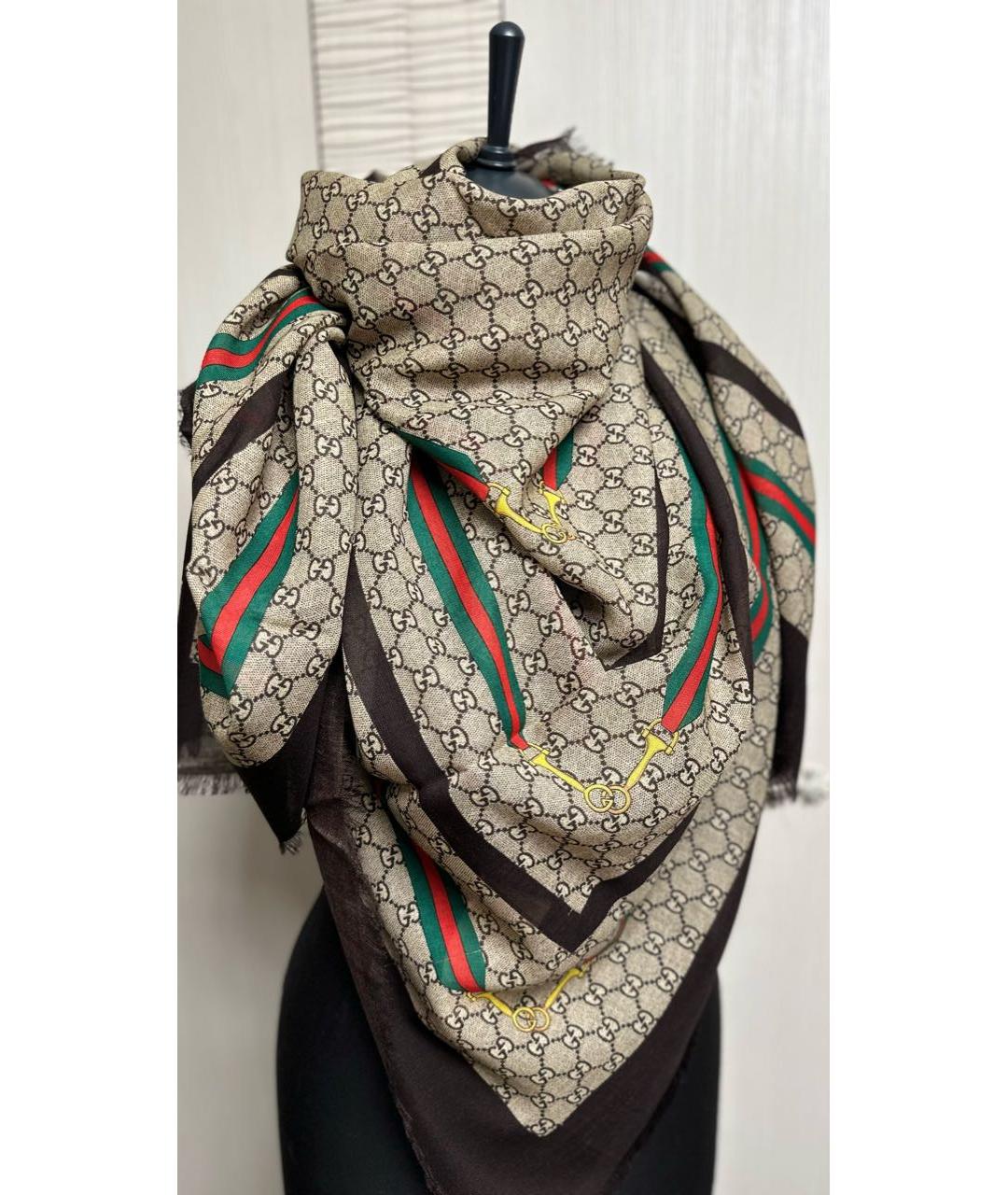 GUCCI Мульти шерстяной платок, фото 6