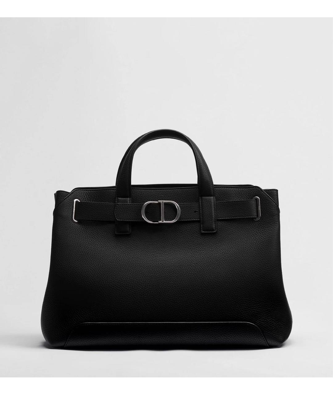 CHRISTIAN DIOR Черная кожаная сумка на плечо, фото 5