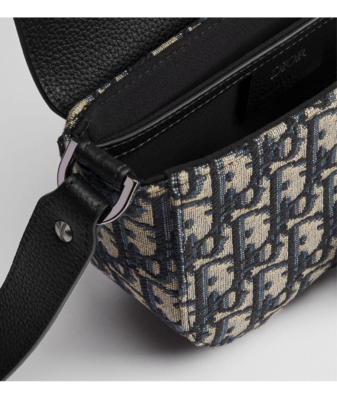 CHRISTIAN DIOR Черная кожаная сумка на плечо, фото 4