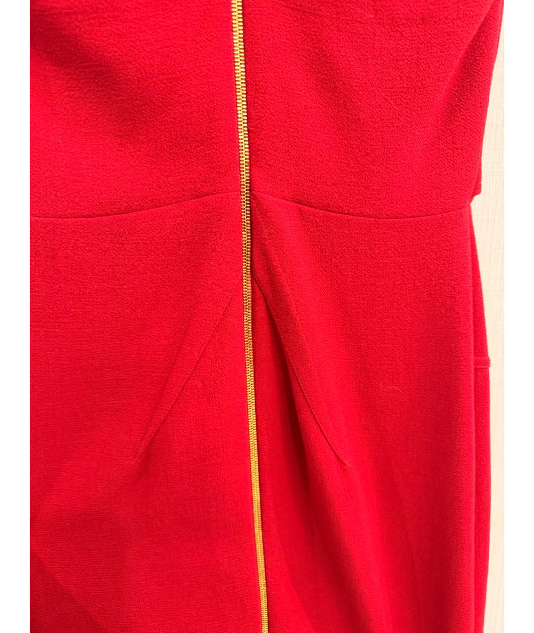 ROLAND MOURET Бордовое ацетатное вечернее платье, фото 4