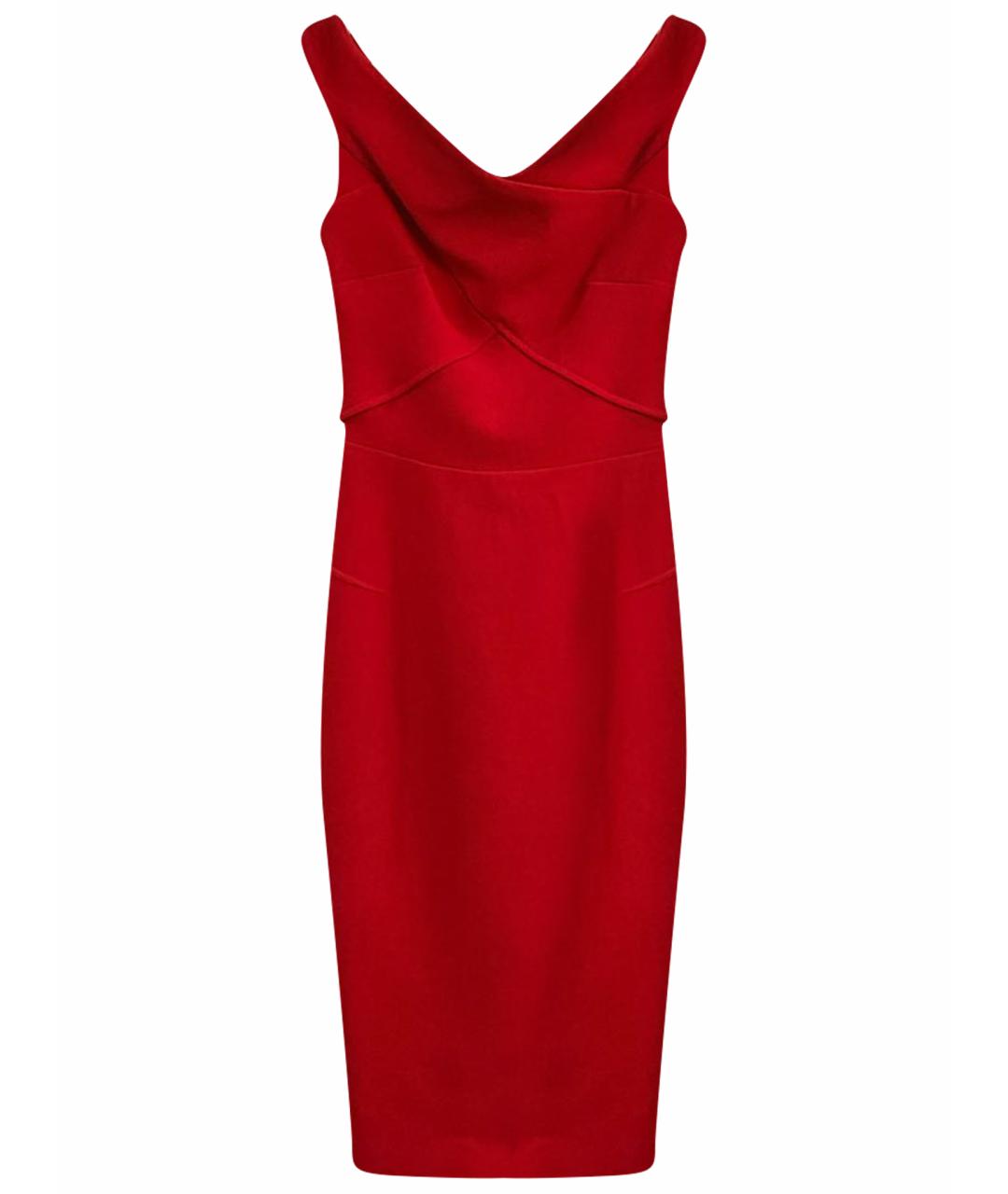 ROLAND MOURET Бордовое ацетатное вечернее платье, фото 1