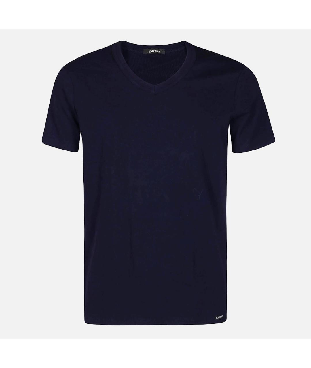 TOM FORD Синяя хлопковая футболка, фото 1