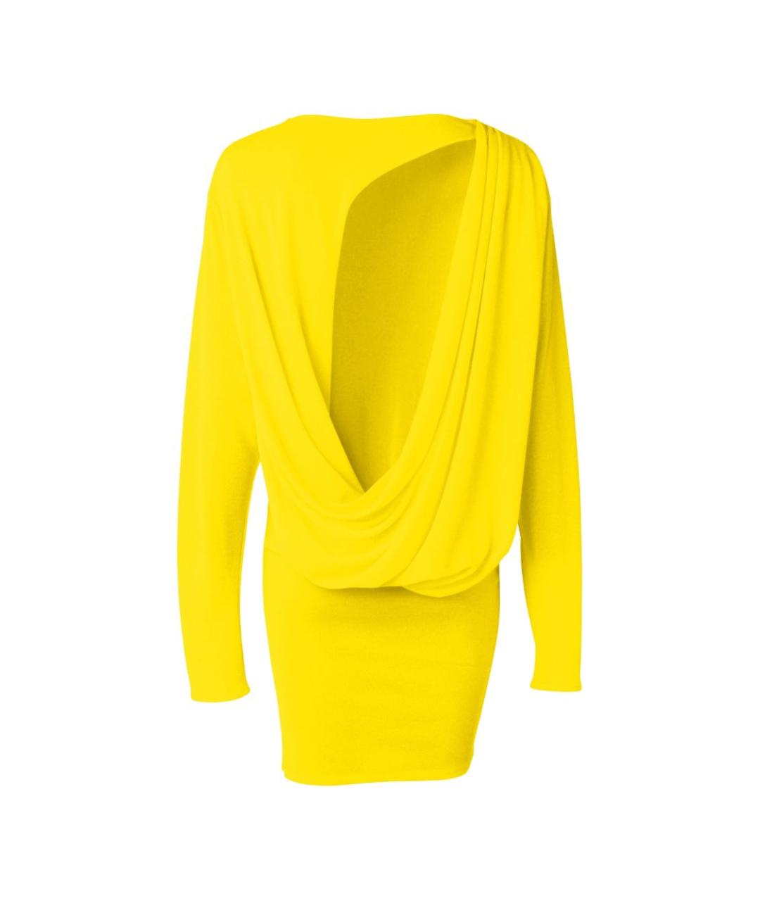 JACQUEMUS Желтое вискозное вечернее платье, фото 2