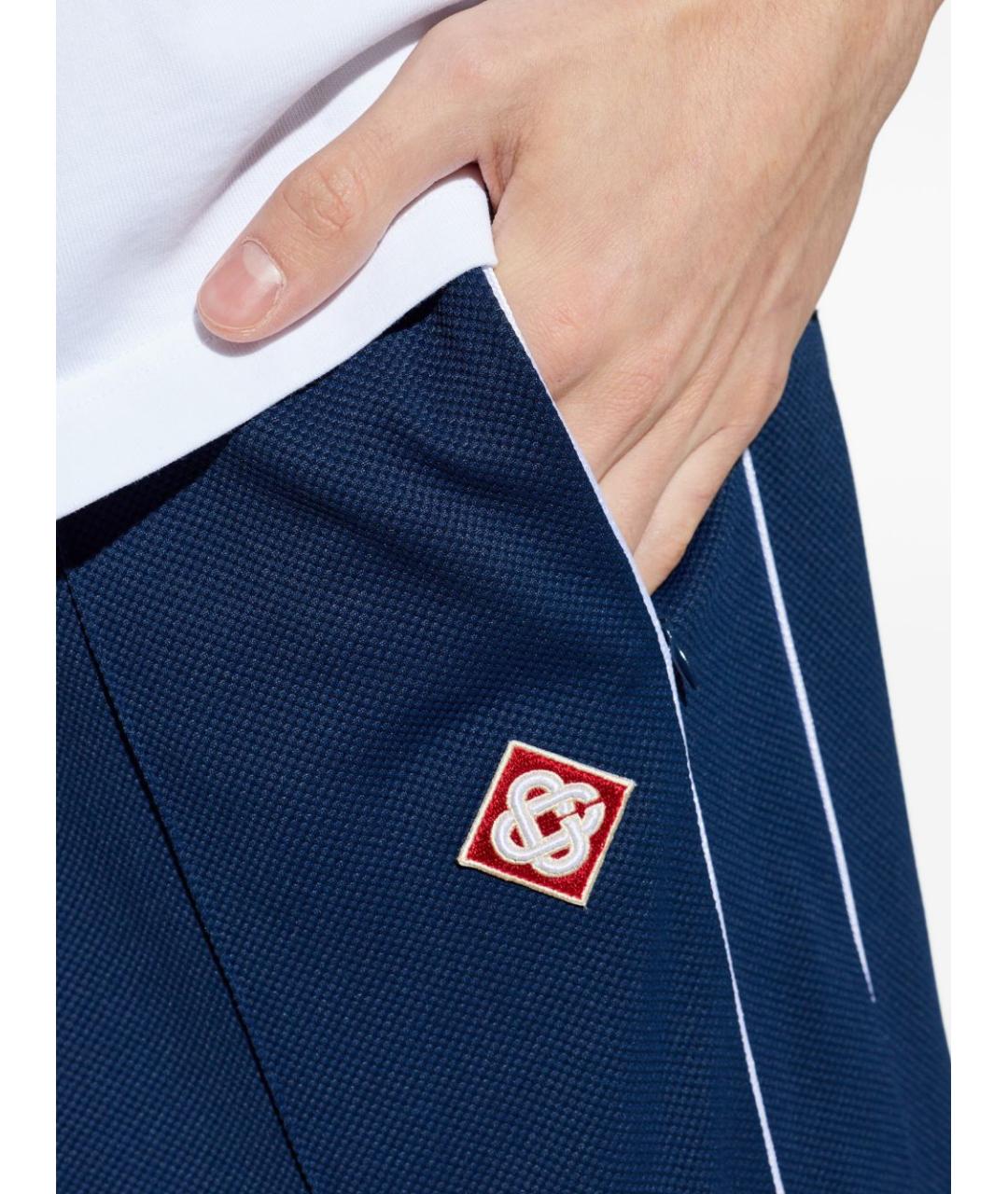 CASABLANCA Синие полиамидовые повседневные брюки, фото 2