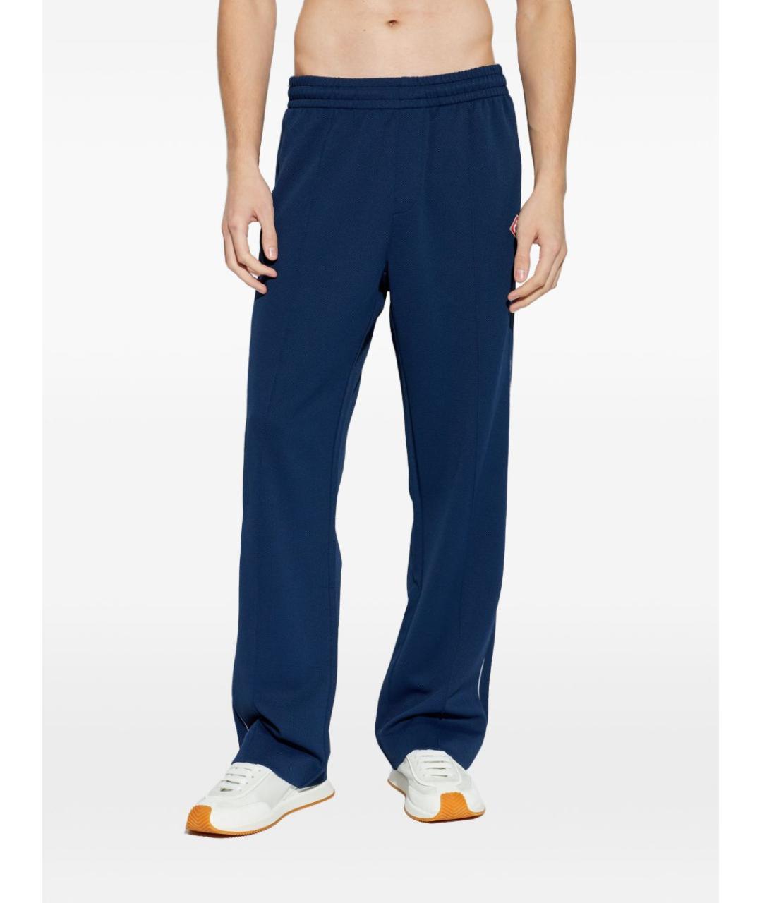 CASABLANCA Синие полиамидовые повседневные брюки, фото 3