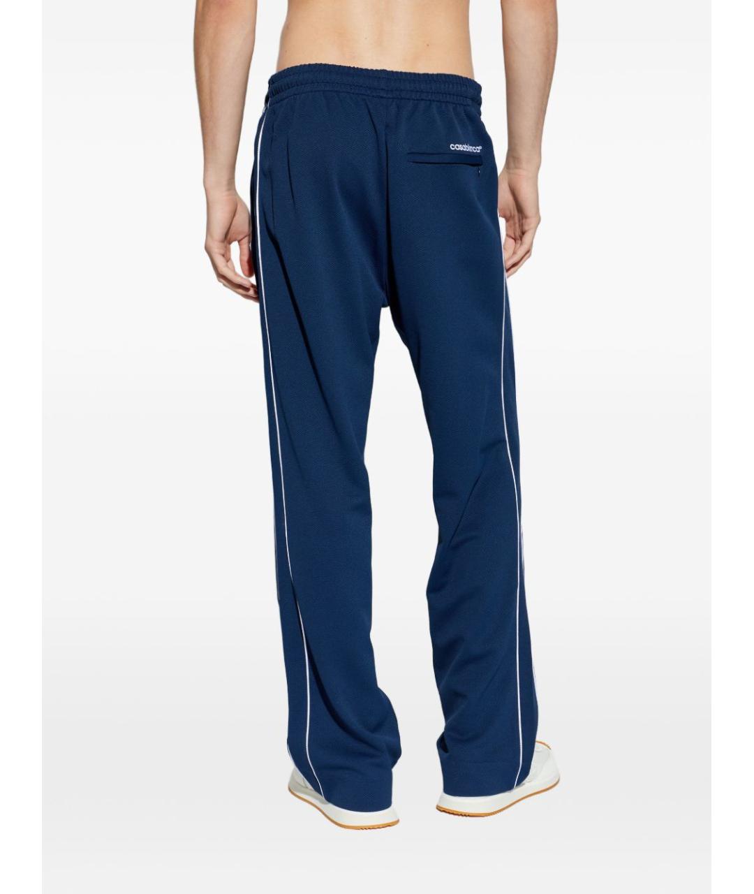 CASABLANCA Синие полиамидовые повседневные брюки, фото 4