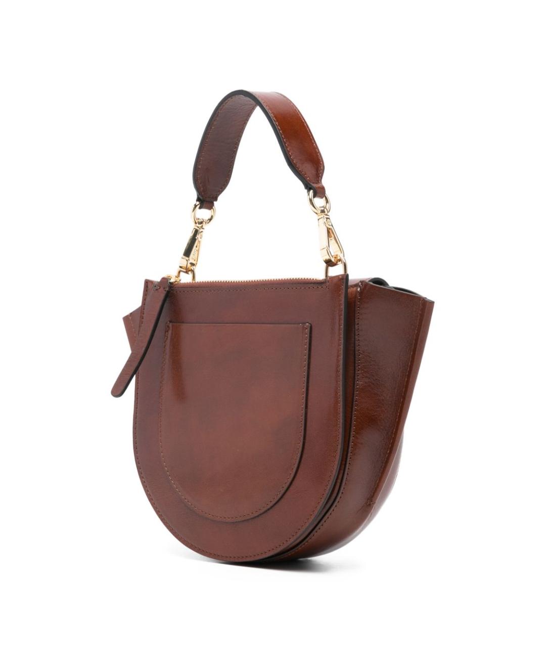 WANDLER Коричневая кожаная сумка тоут, фото 5