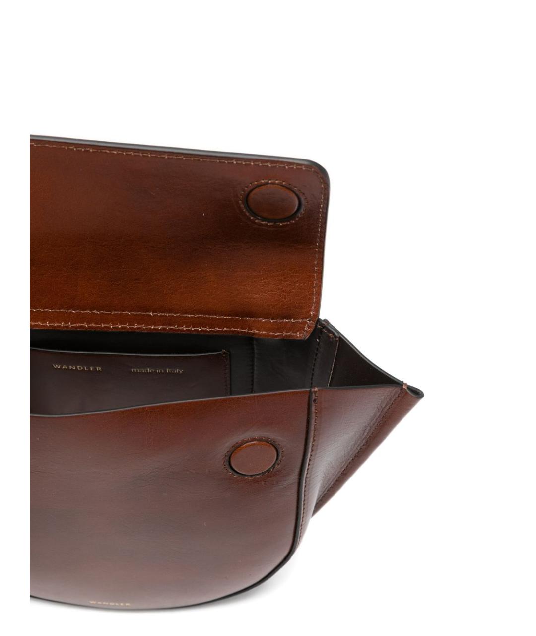 WANDLER Коричневая кожаная сумка тоут, фото 4