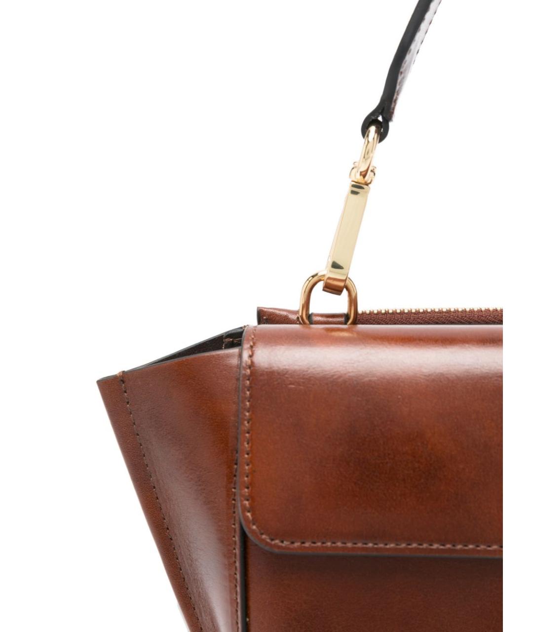 WANDLER Коричневая кожаная сумка тоут, фото 2
