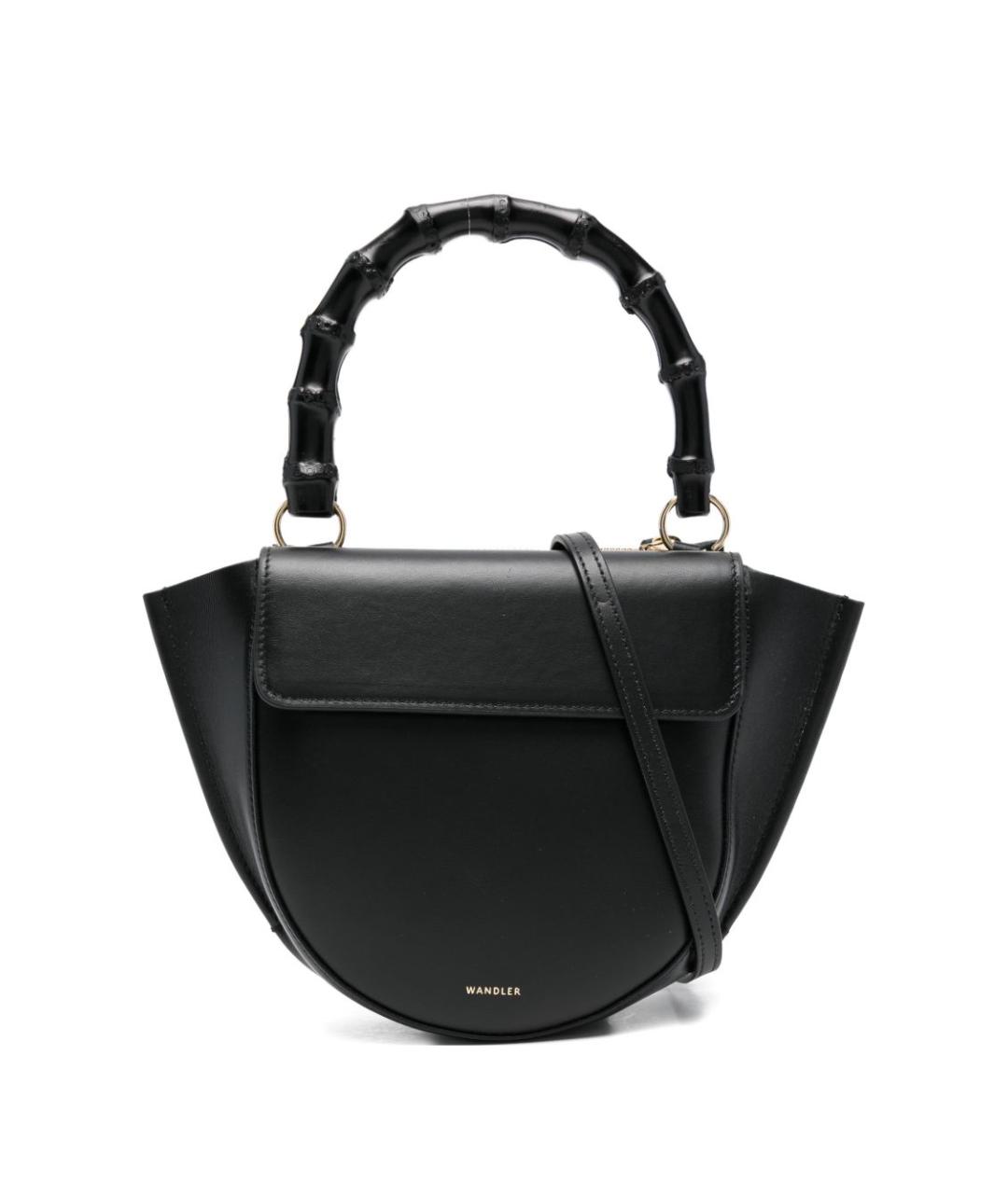 WANDLER Черная кожаная сумка тоут, фото 1