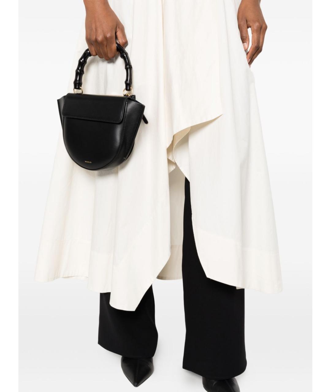 WANDLER Черная кожаная сумка тоут, фото 3