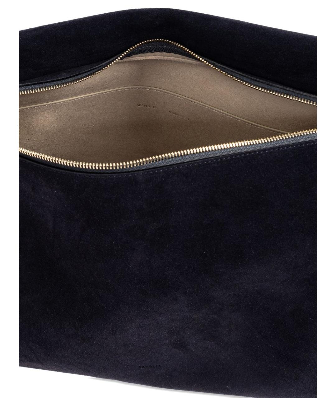 WANDLER Темно-синяя замшевая сумка через плечо, фото 3