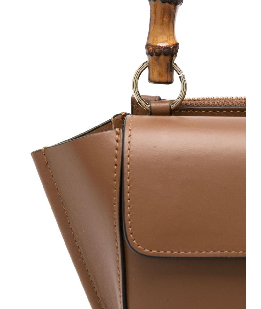 WANDLER Коричневая кожаная сумка тоут, фото 4