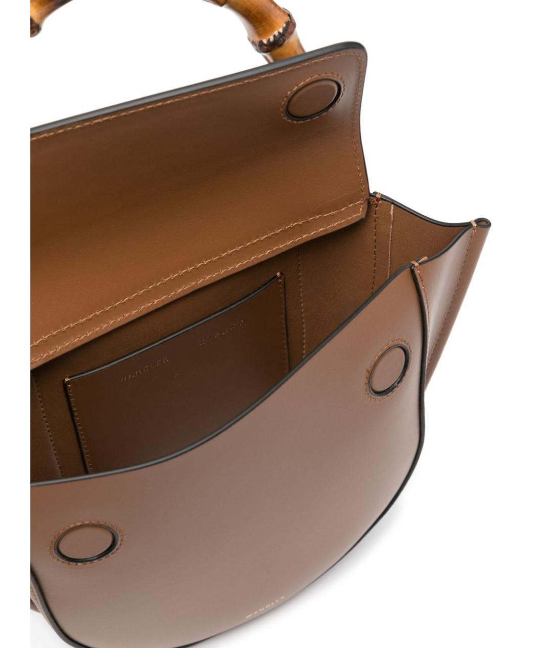 WANDLER Коричневая кожаная сумка тоут, фото 2