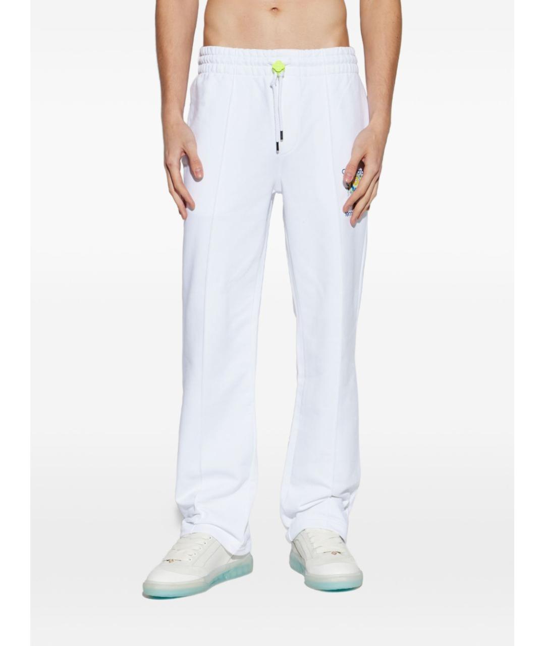 CASABLANCA Белые хлопковые повседневные брюки, фото 3