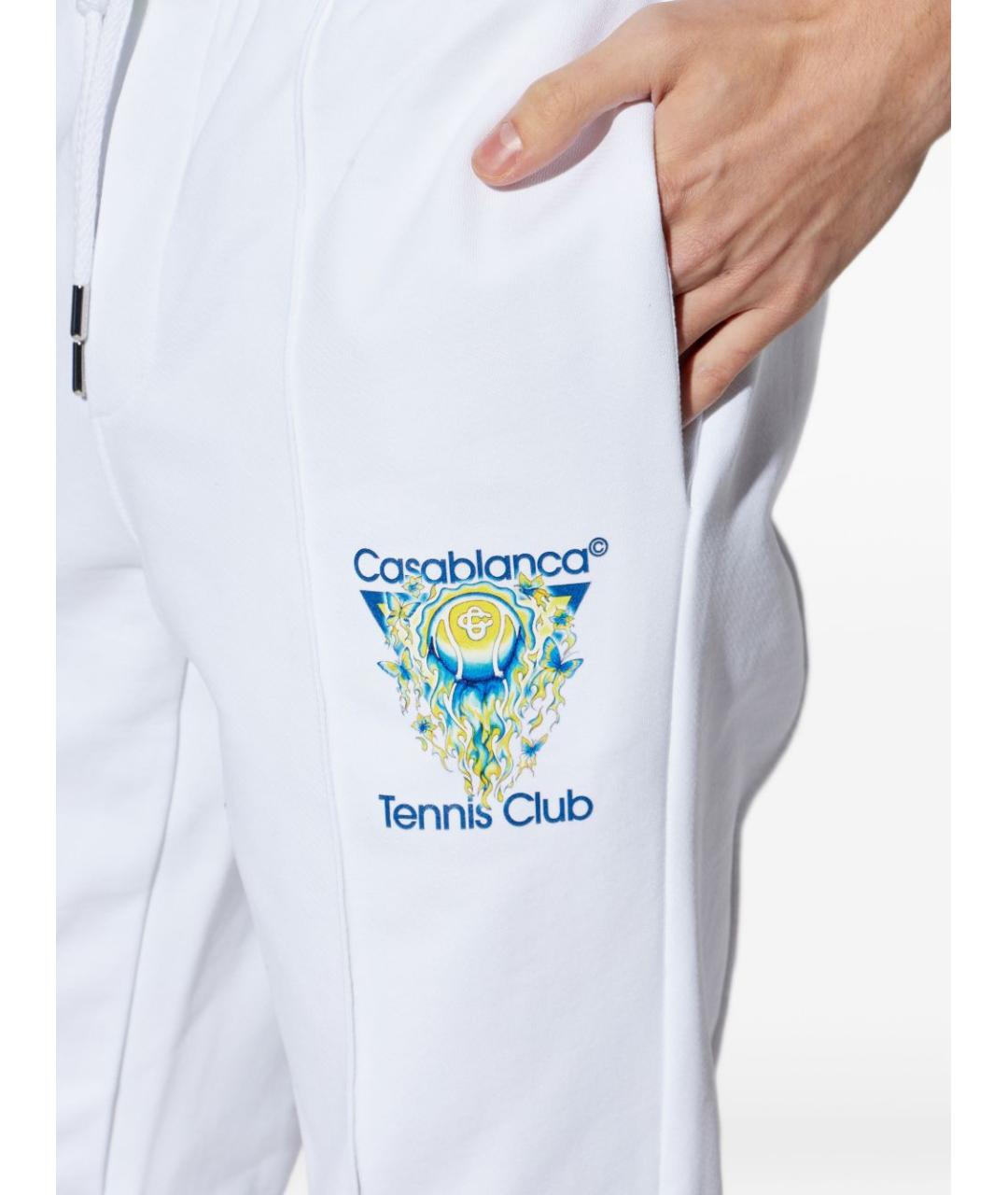 CASABLANCA Белые хлопковые повседневные брюки, фото 5