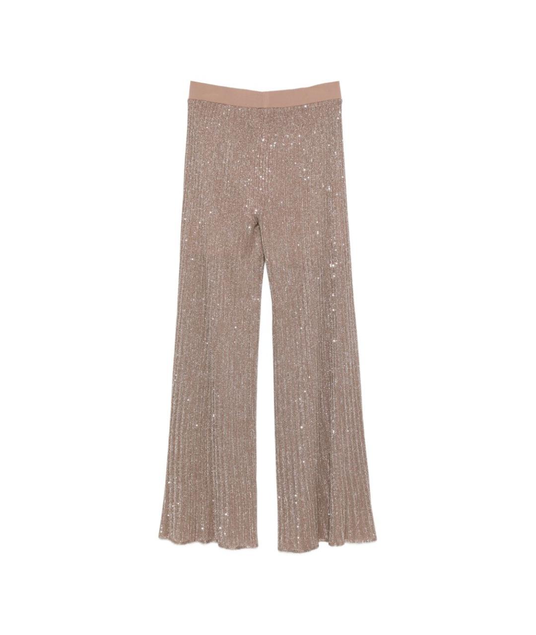 D.EXTERIOR Коричневые вискозные прямые брюки, фото 3