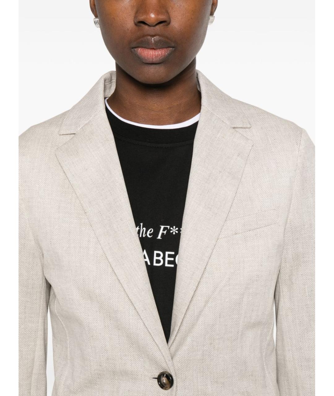 CIRCOLO 1901 Бежевый жакет/пиджак, фото 3