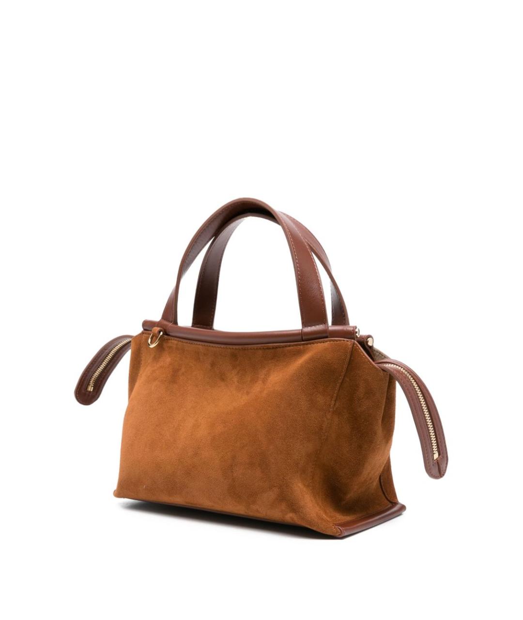 WANDLER Коричневая замшевая сумка тоут, фото 3