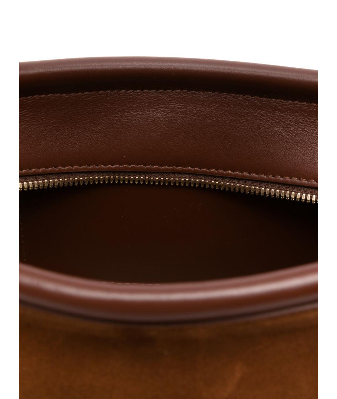 WANDLER Коричневая замшевая сумка тоут, фото 5