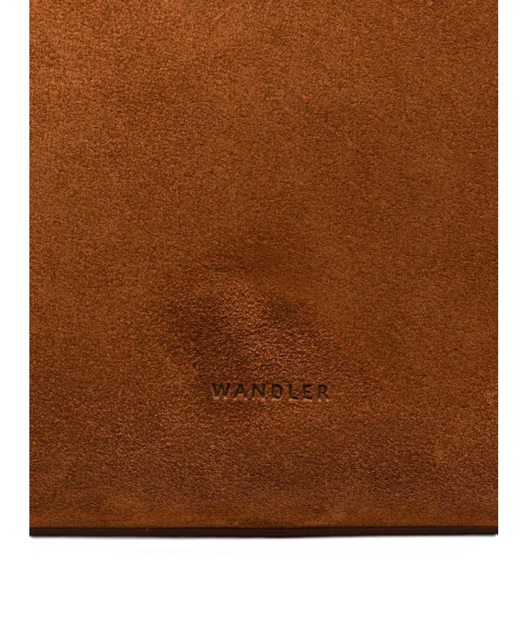 WANDLER Коричневая замшевая сумка тоут, фото 2