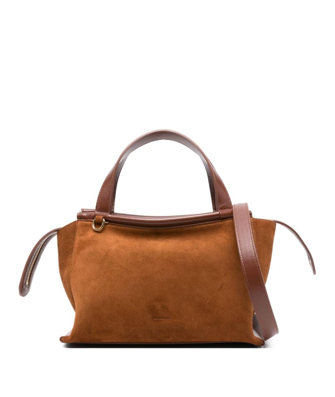 WANDLER Коричневая замшевая сумка тоут, фото 1