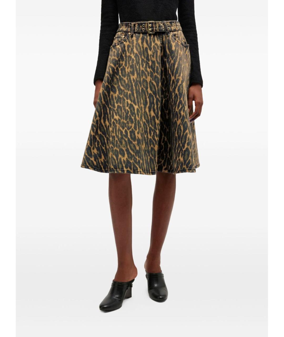 GANNI Мульти хлопковая юбка миди, фото 3